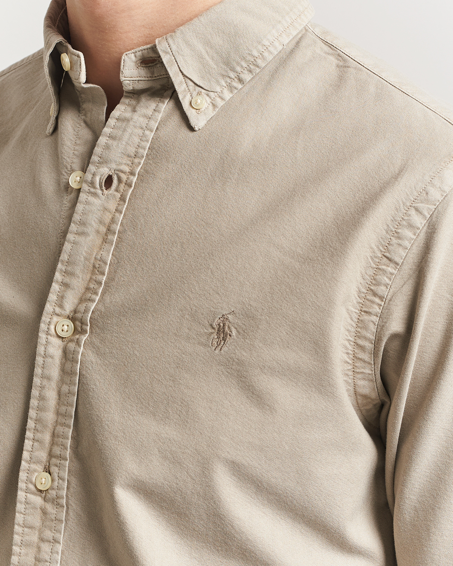 Uomini | Camicie | Polo Ralph Lauren | Custom Fit Dyed Oxford Shirt Olive