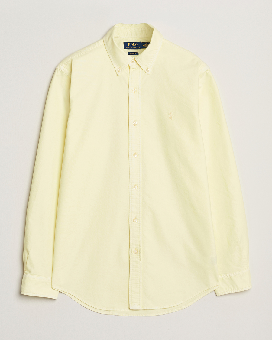 Uomini | Camicie | Polo Ralph Lauren | Custom Fit Dyed Oxford Shirt Lime