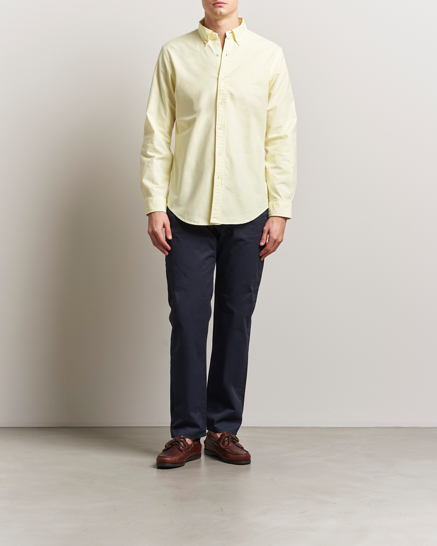 Uomini | Camicie | Polo Ralph Lauren | Custom Fit Dyed Oxford Shirt Lime