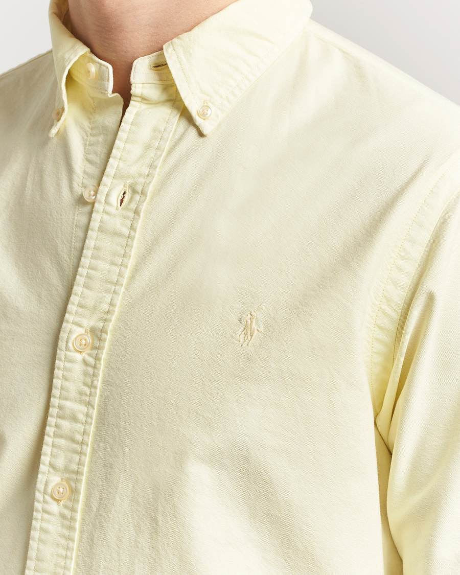 Uomini | Camicie | Polo Ralph Lauren | Custom Fit Dyed Oxford Shirt Lime