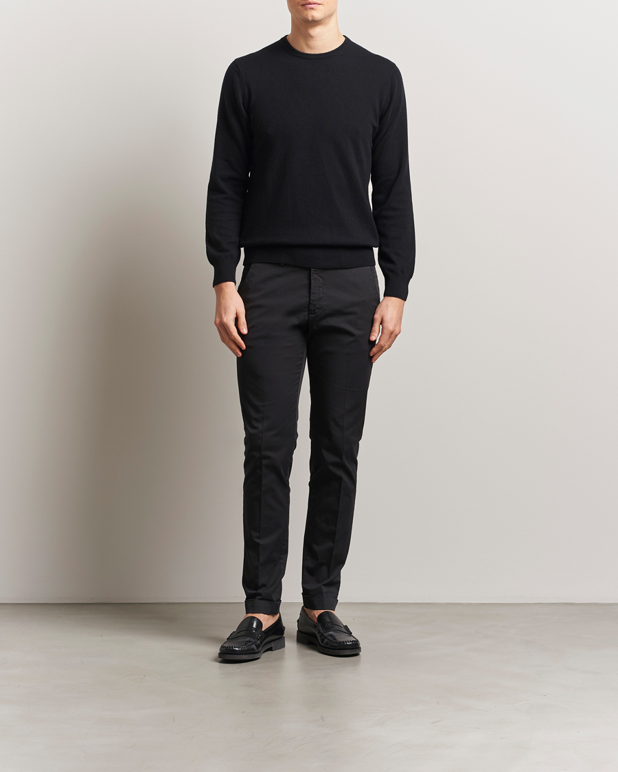 Uomini | Pantaloni | Briglia 1949 | Slim Fit Cotton Chinos Black
