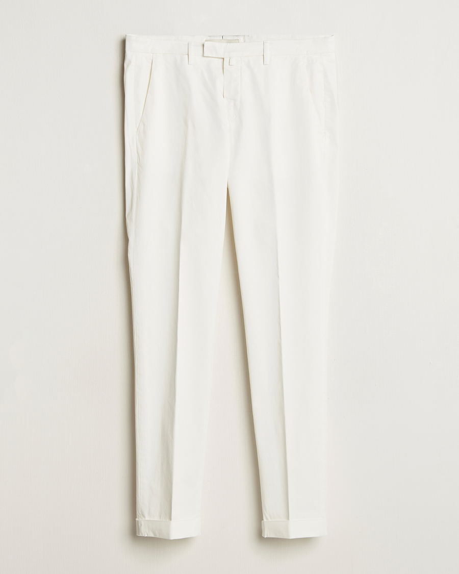 Uomini | Pantaloni | Briglia 1949 | Slim Fit Cotton Chinos White