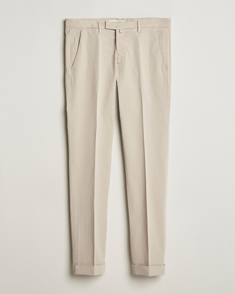 Uomini | Pantaloni | Briglia 1949 | Slim Fit Cotton Chinos Beige
