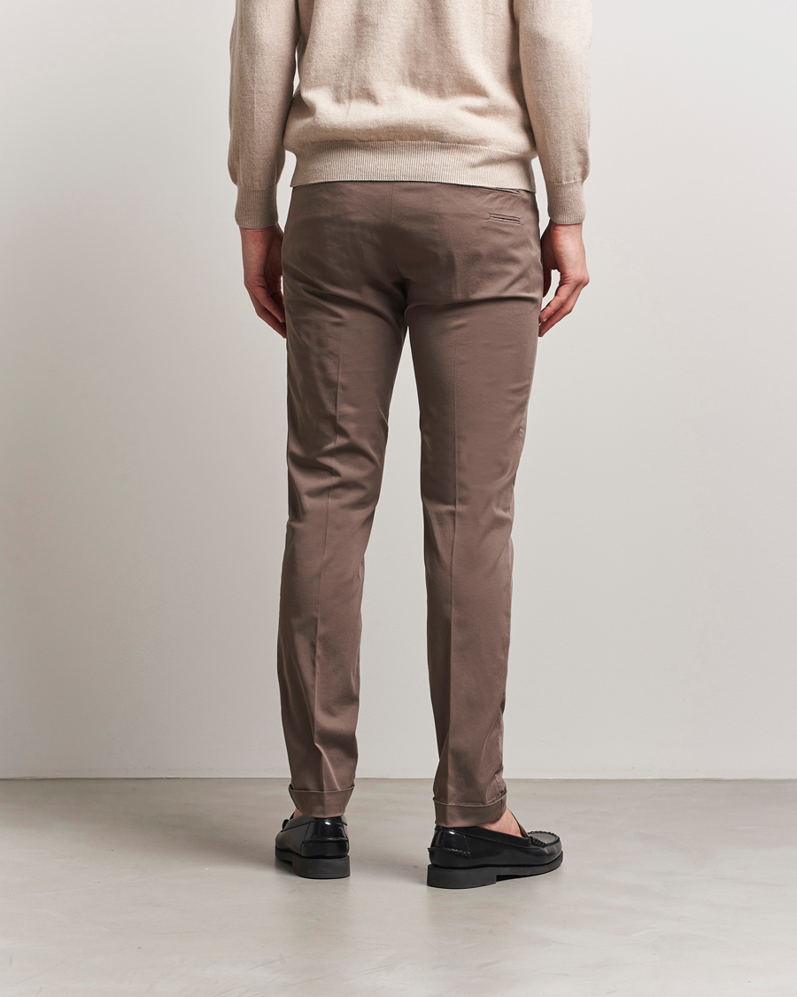 Uomini | Pantaloni | Briglia 1949 | Slim Fit Cotton Chinos Brown