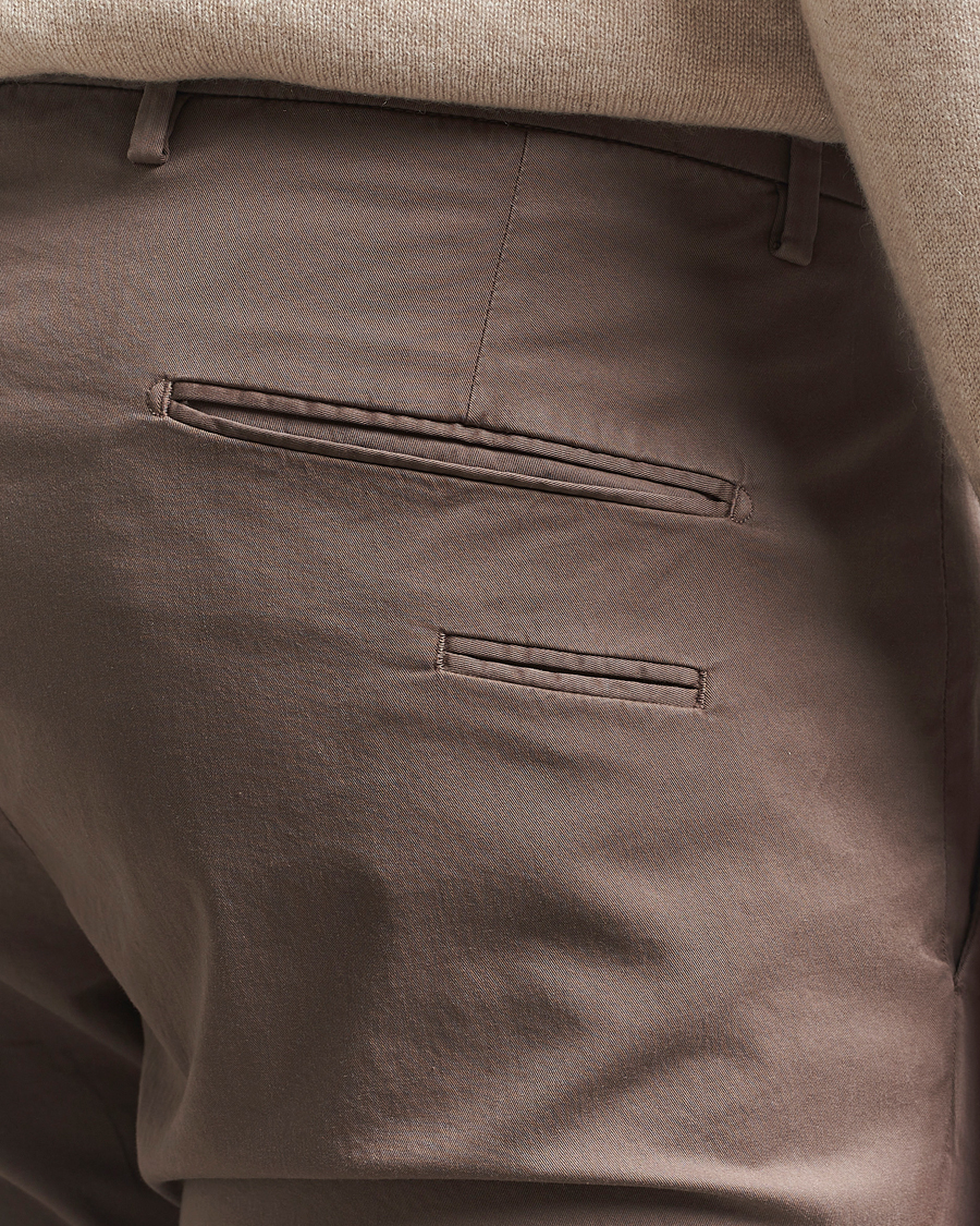 Uomini | Pantaloni | Briglia 1949 | Slim Fit Cotton Chinos Brown