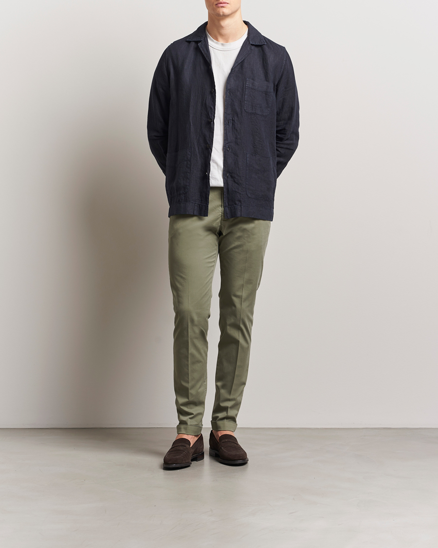 Uomini | Pantaloni | Briglia 1949 | Slim Fit Cotton Chinos Olive