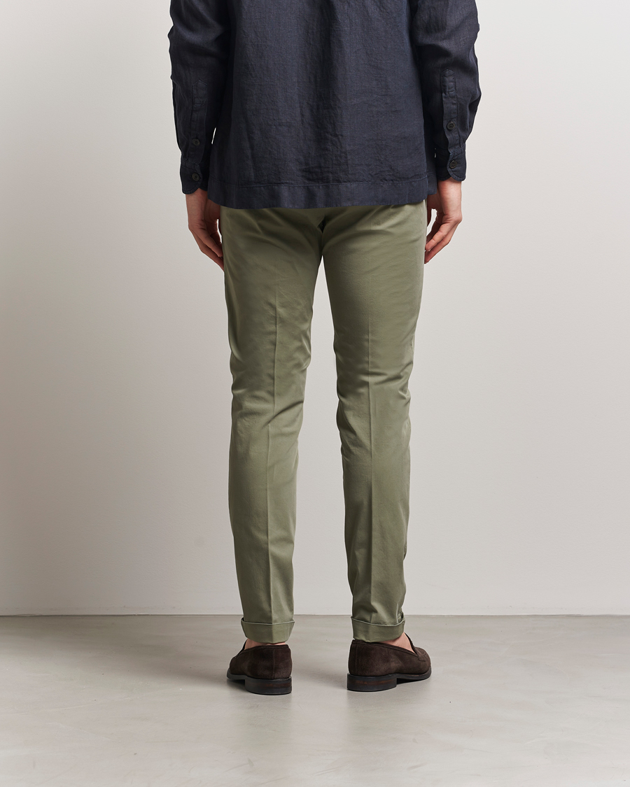 Uomini | Pantaloni | Briglia 1949 | Slim Fit Cotton Chinos Olive