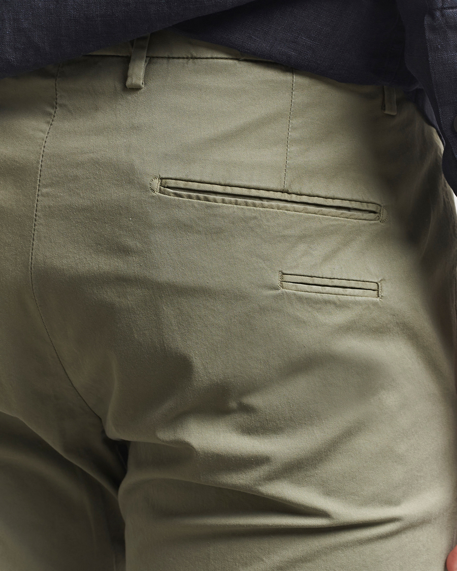 Uomini | Pantaloni | Briglia 1949 | Slim Fit Cotton Chinos Olive