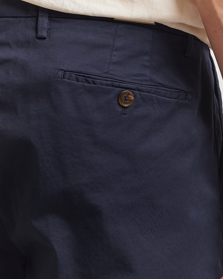Uomini | Pantaloncini | Briglia 1949 | Pleated Cotton Shorts Navy