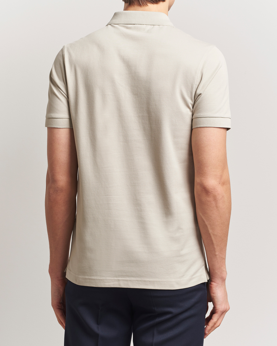 Uomini | Polo | Sunspel | Supima Cotton Short Sleeve Pique Polo Ash Grey