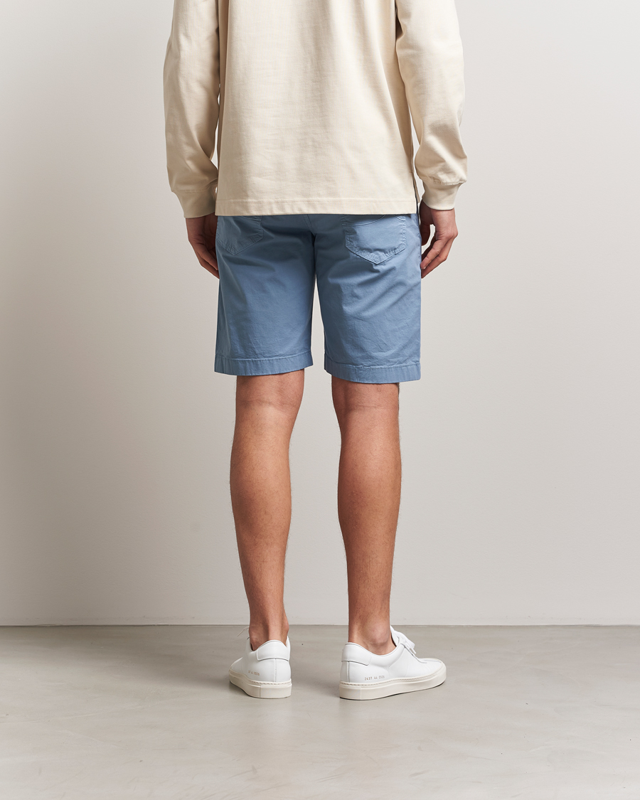 Uomini | Pantaloncini | Jacob Cohën | Nicolas Cotton Gabardine Shorts Light Blue