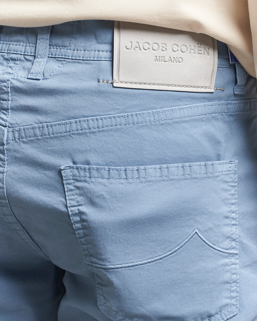 Uomini | Pantaloncini | Jacob Cohën | Nicolas Cotton Gabardine Shorts Light Blue