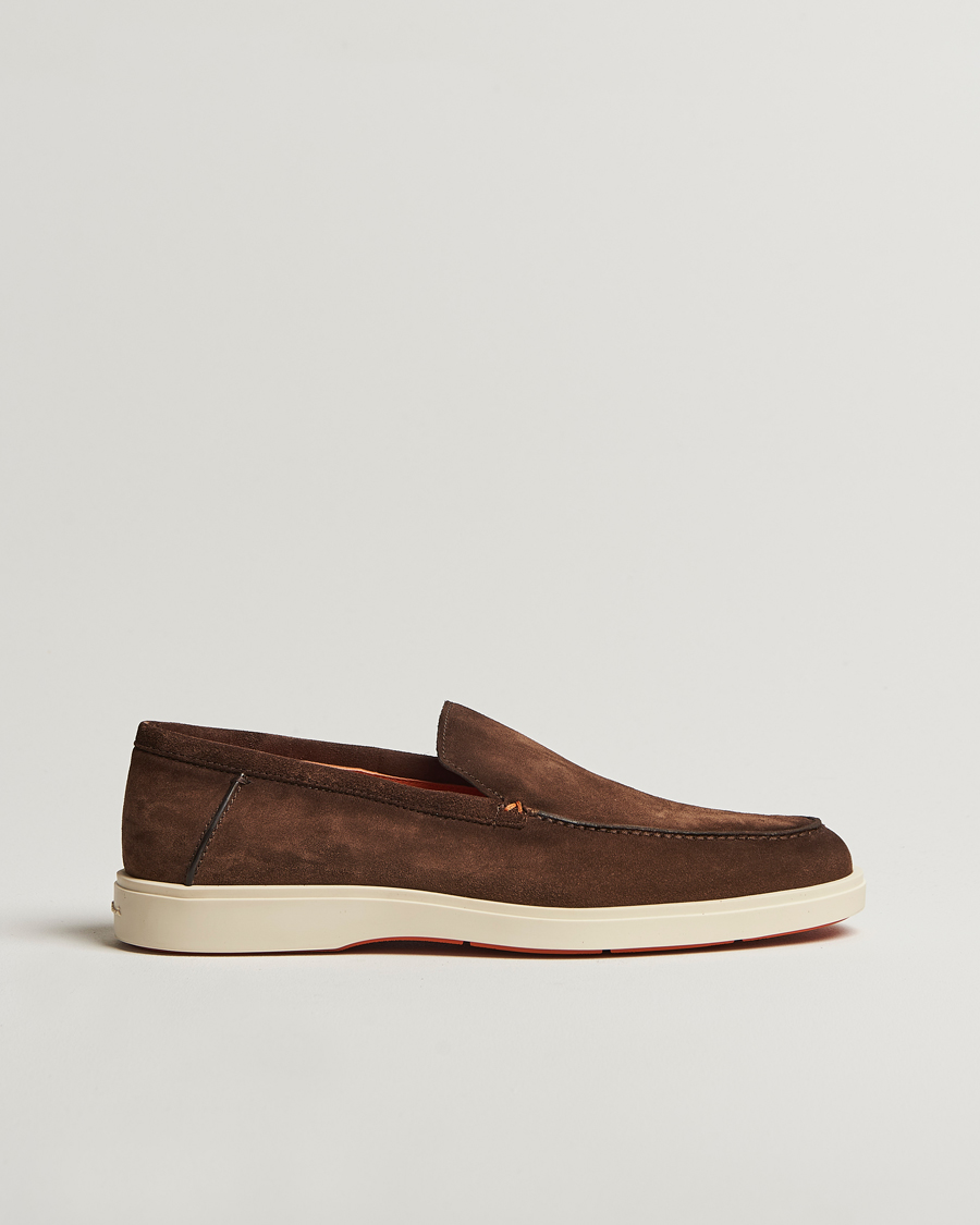 Uomini | Mocassini | Santoni | Detroit Loafers Brown Suede