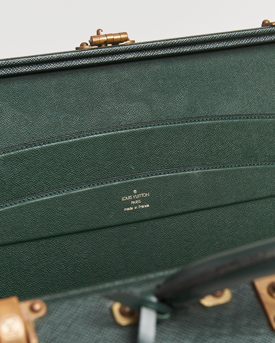 Uomini | Pre-Owned & Vintage Bags | Louis Vuitton Pre-Owned | Diplomat Briefcase Taiga Green