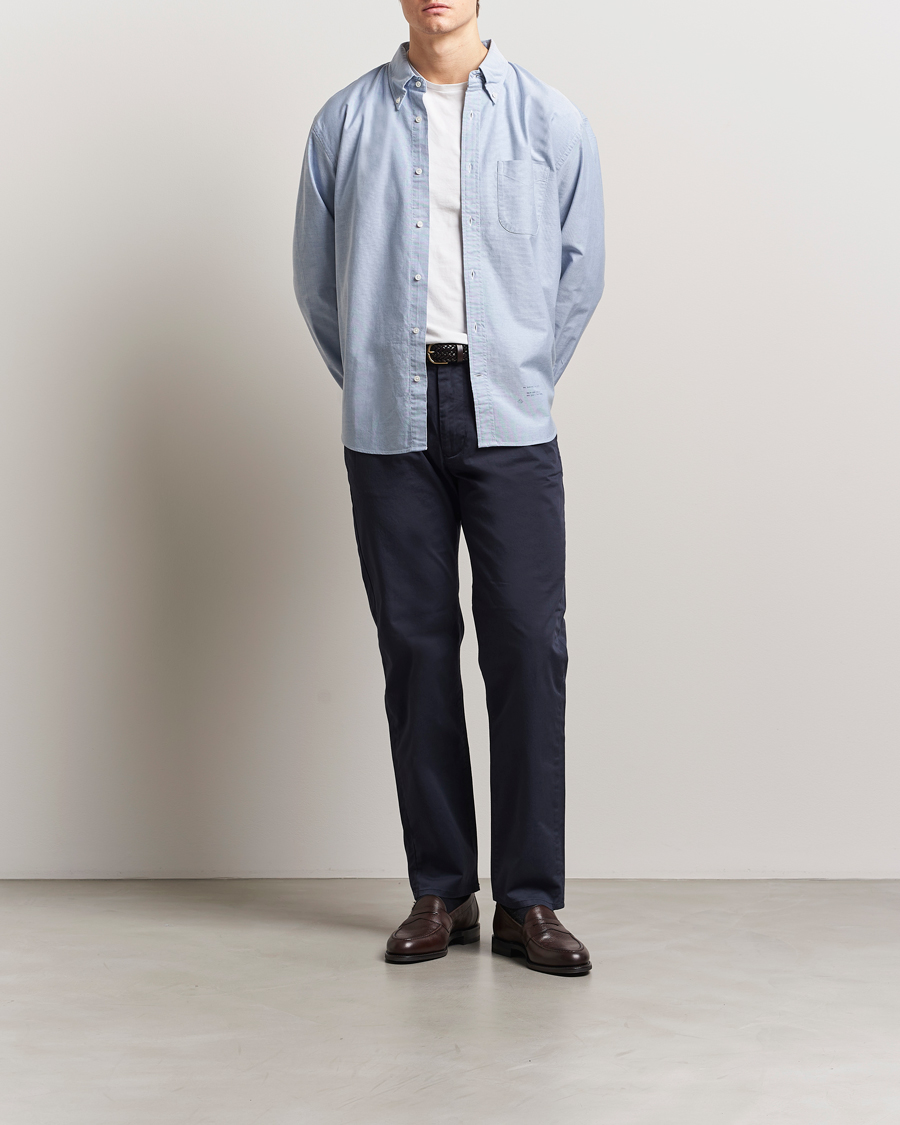 Uomini | Camicie | GANT 240 Mulberry Street | Relaxed Fit US Oxford Shirt Blue Water