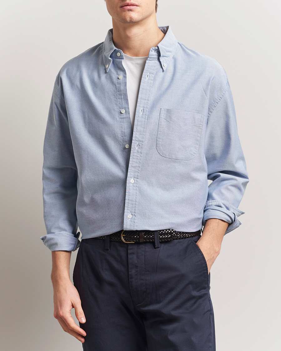 Uomini | Camicie | GANT 240 Mulberry Street | Relaxed Fit US Oxford Shirt Blue Water
