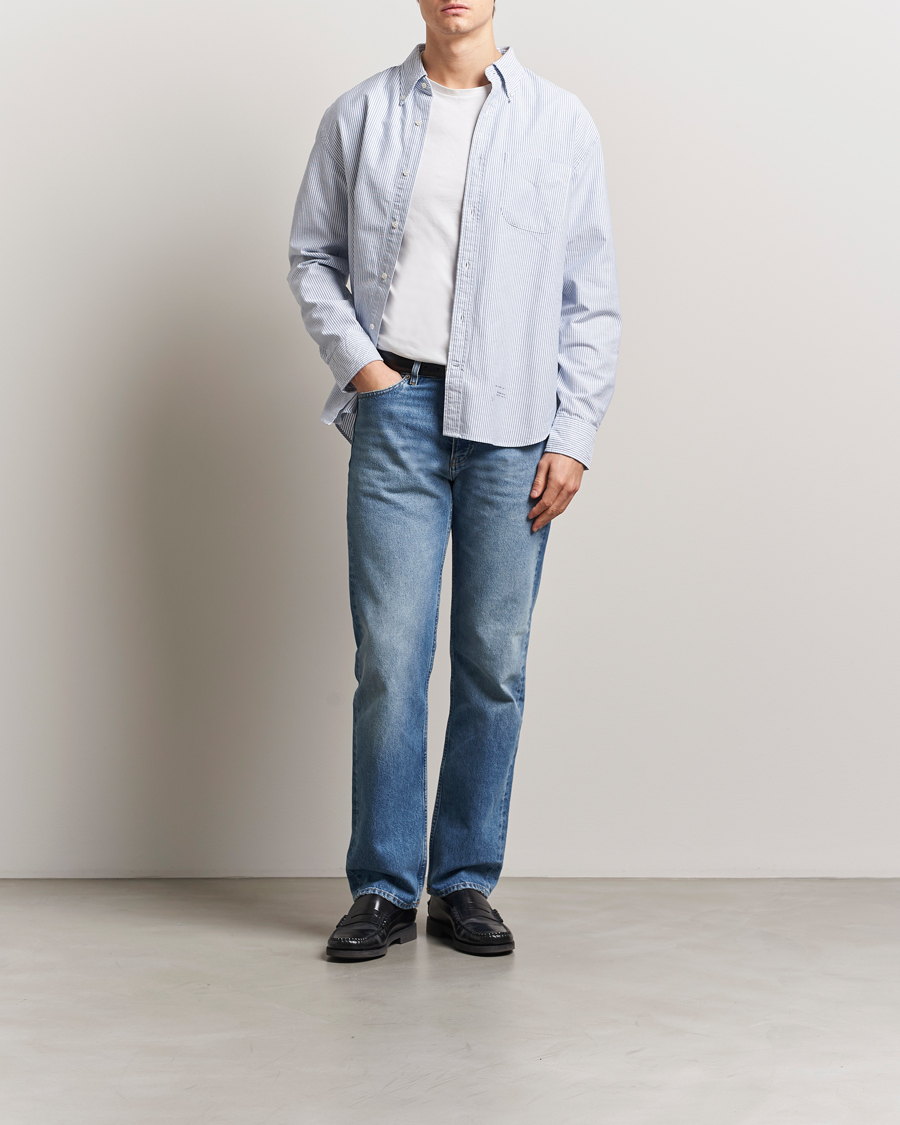 Uomini | Camicie | GANT 240 Mulberry Street | Relaxed Fit US Oxford Banker Shirt Blue/White