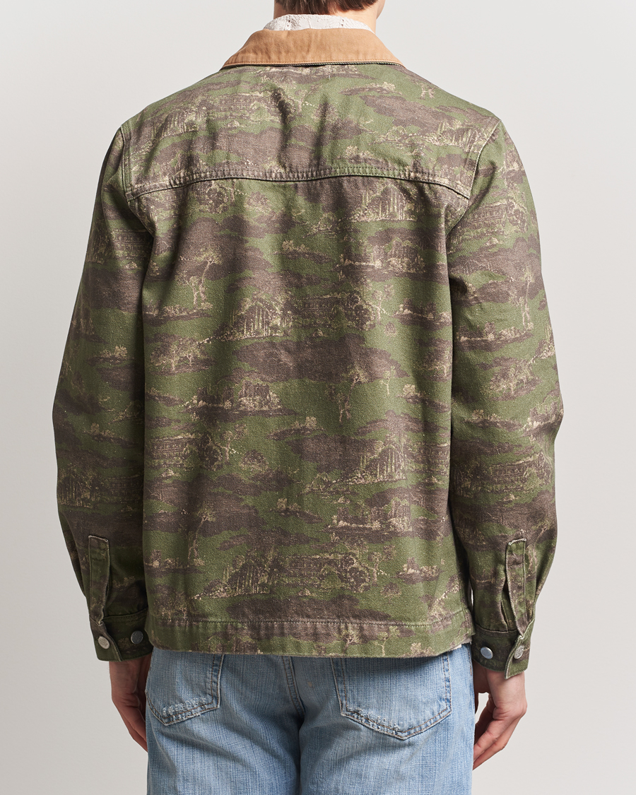 Uomini | Camicie | LES DEUX | Layton AOP Denim Overshirt Camo