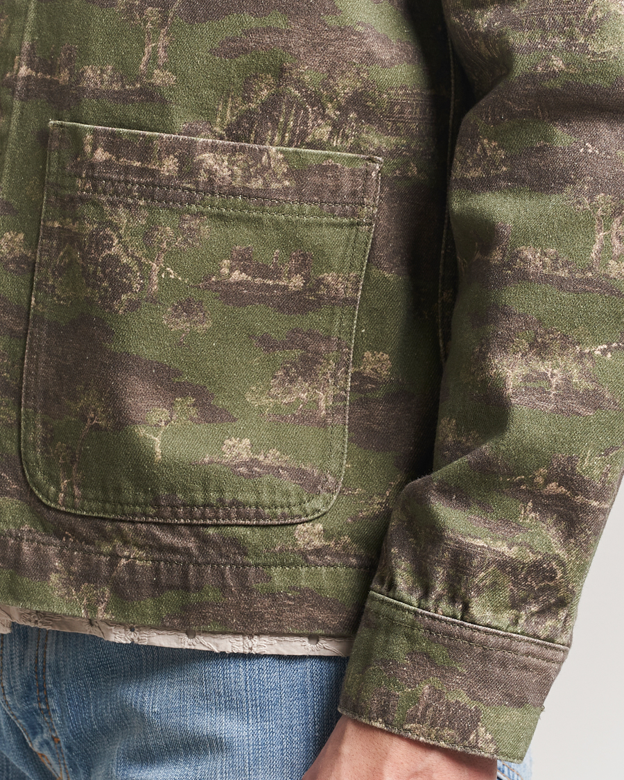 Uomini | Camicie | LES DEUX | Layton AOP Denim Overshirt Camo