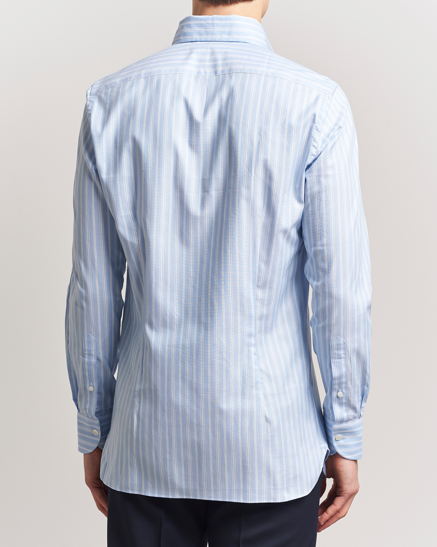 Uomini | Camicie | 100Hands | Striped Button Down Oxford Shirt Blue