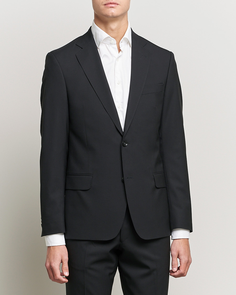 Uomini | Abiti a due pezzi | Oscar Jacobson | Edmund Wool Suit Black