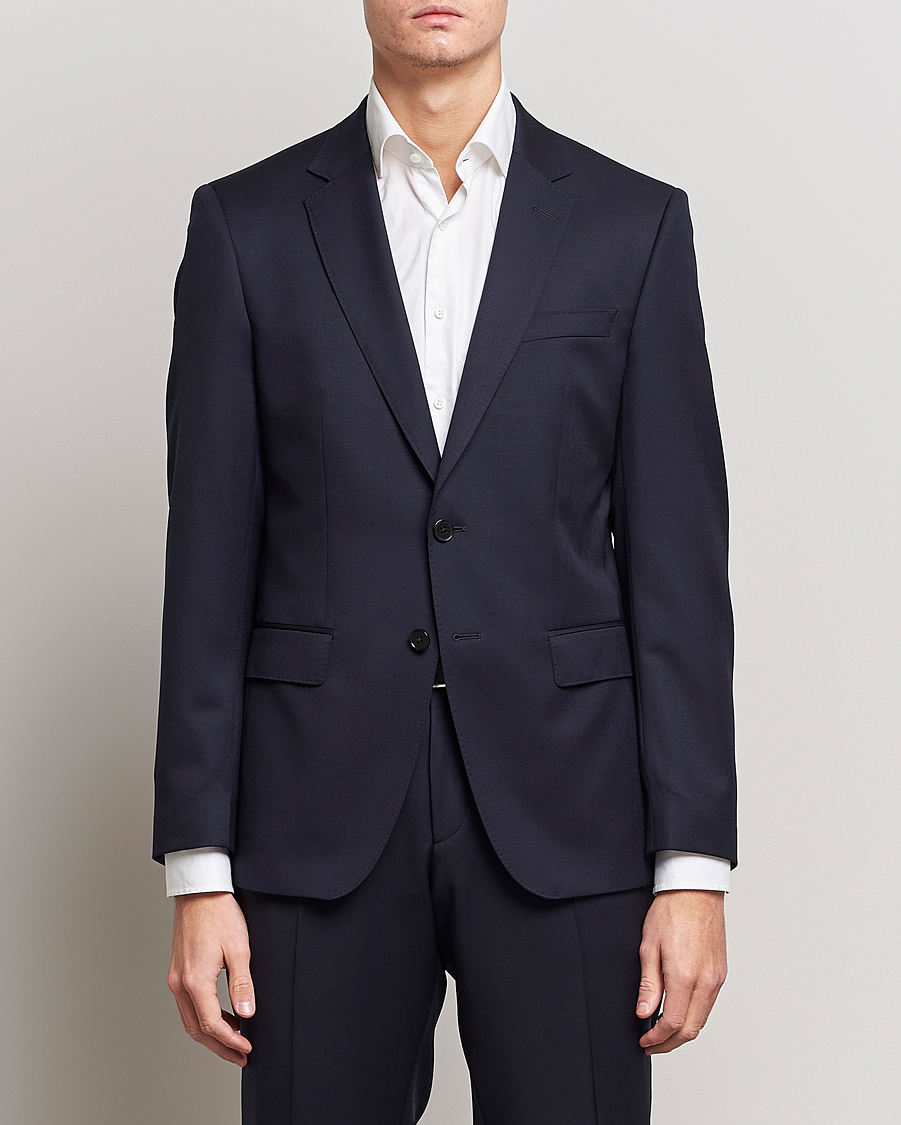 Uomini |  | BOSS BLACK | Huge Wool Suit Dark Blue