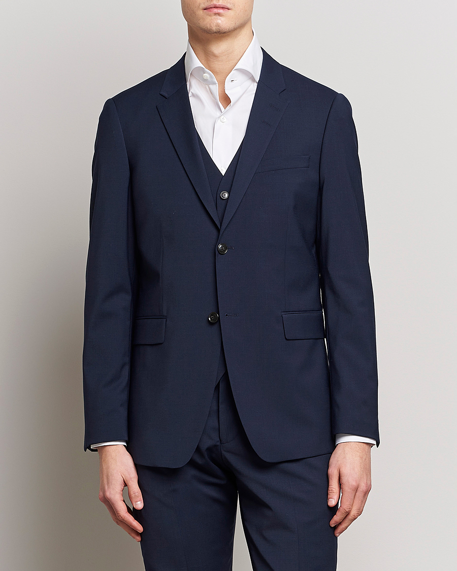 Uomini | Personal Classics | Tiger of Sweden | Jerretts Wool Travel Suit Royal Blue