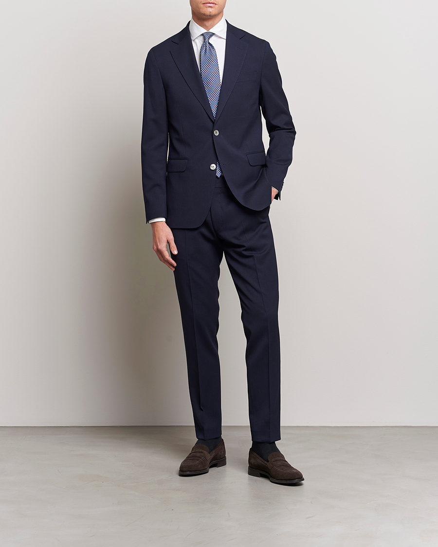 Uomini | Abiti a due pezzi | Oscar Jacobson | Ego Wool Suit Blue